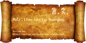 Müllerleily Kardos névjegykártya